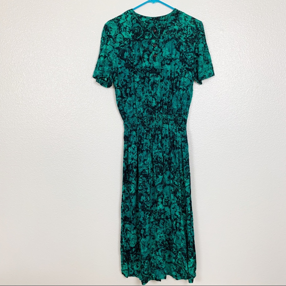 Vintage Green Maxi Dress Virgo 11 Size 10